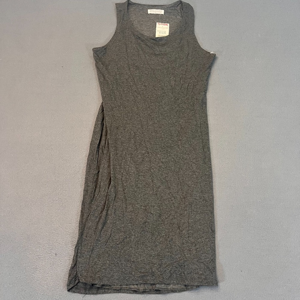 Stella Luce Dress Womens Sz XL Speckled Gray Sleeveless Sheath Midi‎ Heather NWT